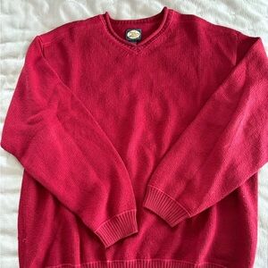 Tommy Bahama V-Neck Red Sweater Knit